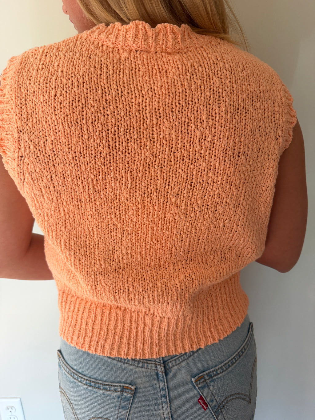 Peach Tea Buttoned Top